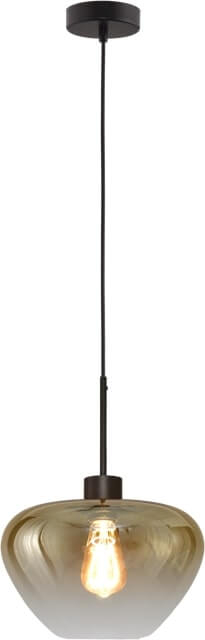 Masterlight Hanglamp Genua zwart met goud glas Ø 29cm - 2970-05-05-29