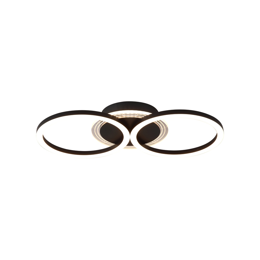 Searchlight PlafondlampContour zwart - 13651BK