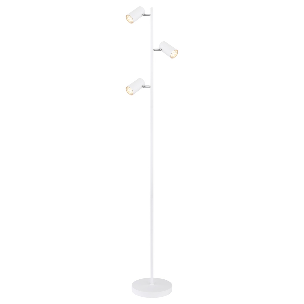 Globo Vloerlamp 3-lichts Robby wit - 57910SW
