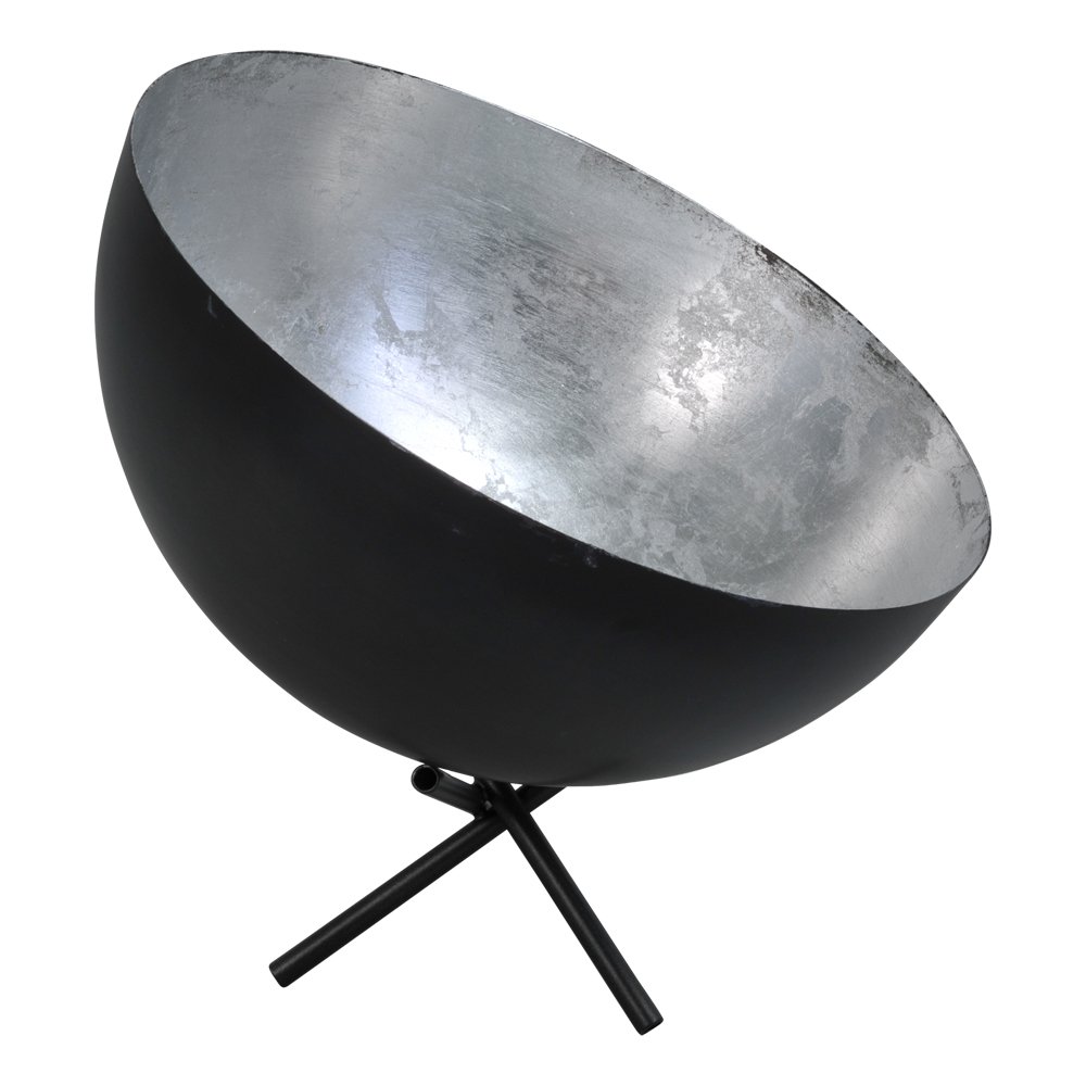 Masterlight Vloer-tafellamp Industria 30 Uplighter gunmetal met zilver - 4199-30-37