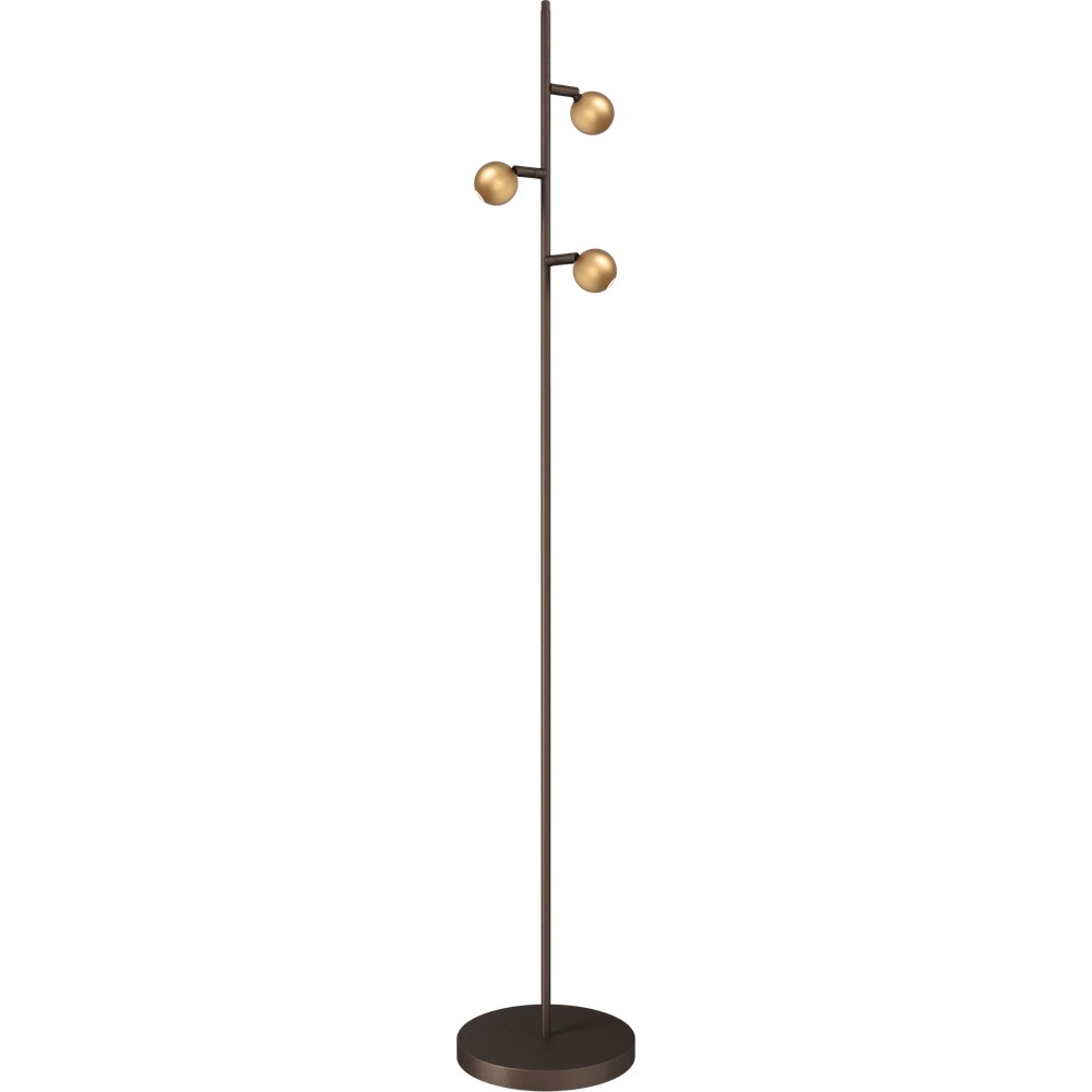Masterlight 3-lichts vloerlamp Talana cacao bruin met goud - 1410-15-02-3