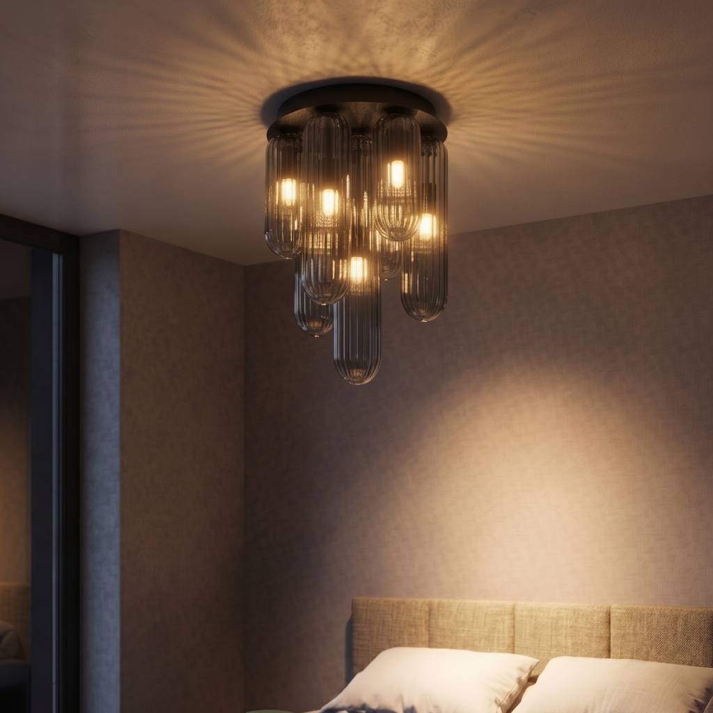Lyora Design plafondlampGustave zwart 7-lichts - 110682