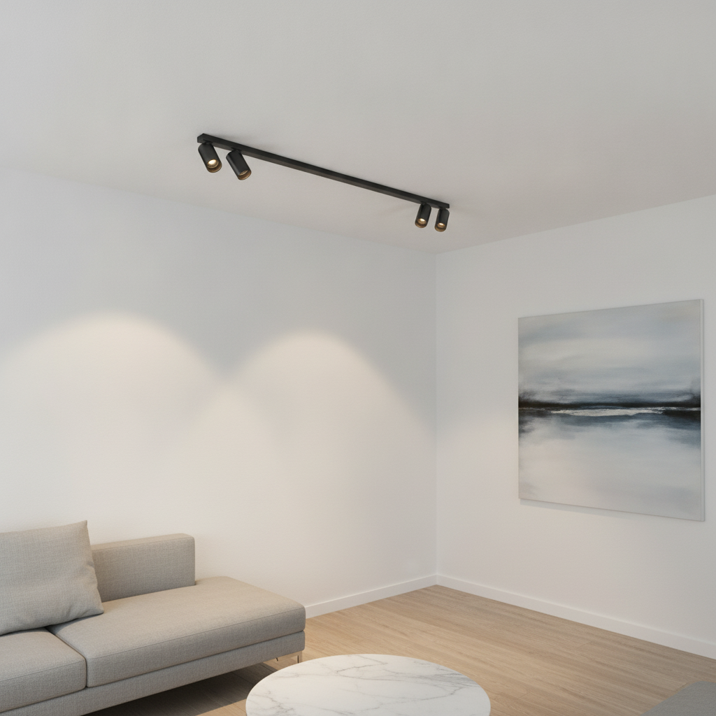 Lyora 4-lichts plafondlampOso zwart - 9030914