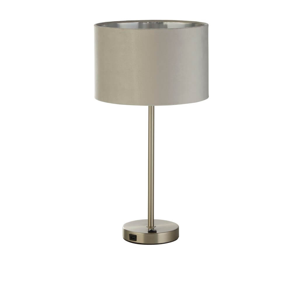 Searchlight Tafellamp Finn goud met grijs - EU58911GY