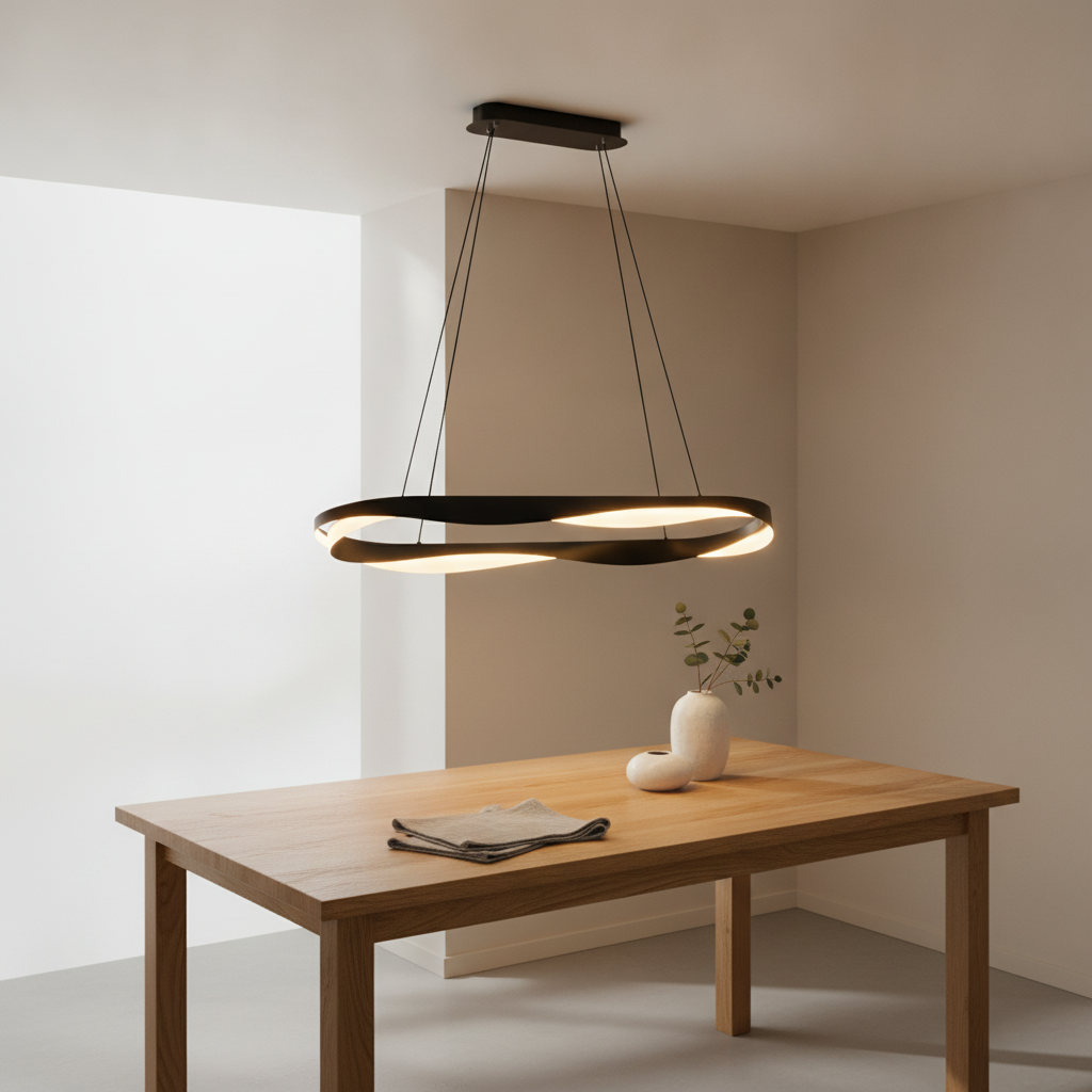 Lyora HanglampRadon Ø 100cm zwart met goud - 110925