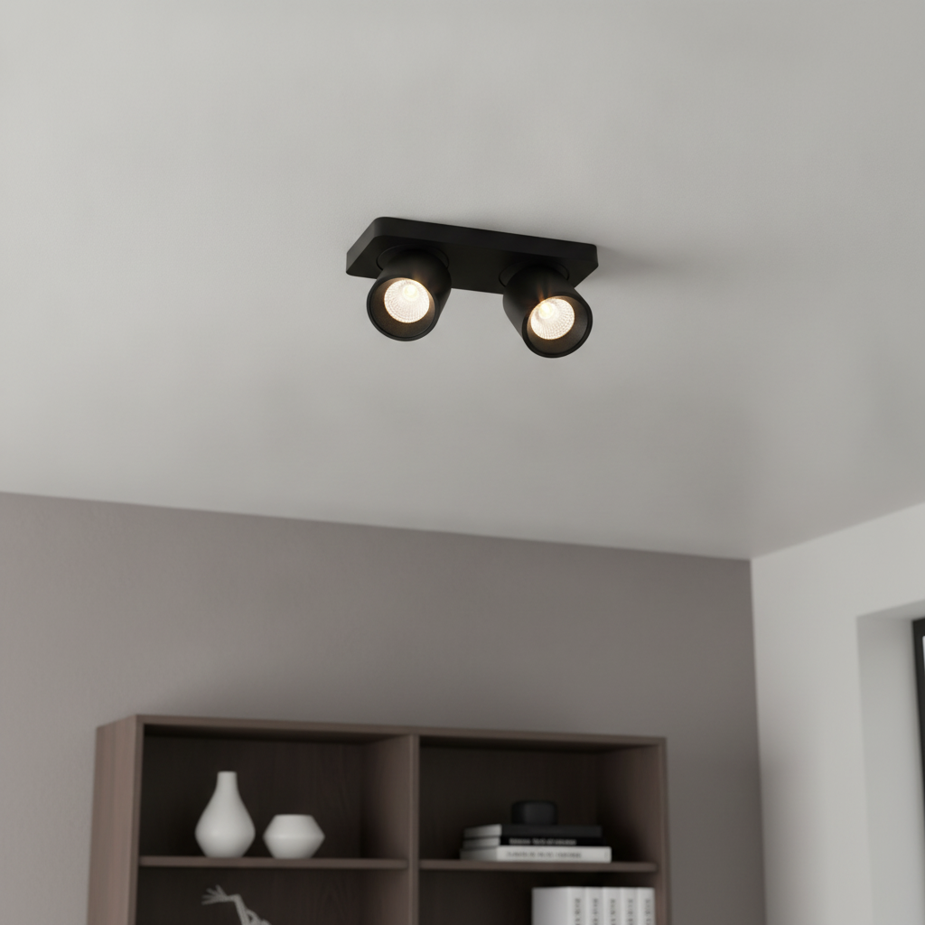 Artdelight Dubbele ledspot Laguna 2-lichts zwart - PL LAGUNA2 ZW