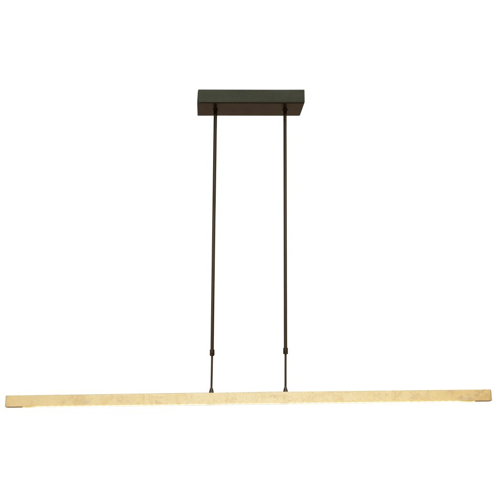 Masterlight Zwarte hanglamp Real 3 met goud 130cm - 2976-GL-S-2XP-DW