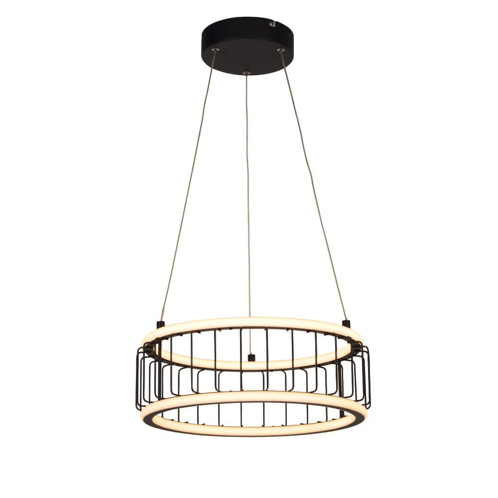 Searchlight Led hanglampCircolo Ø 38cm - 54213-1BK