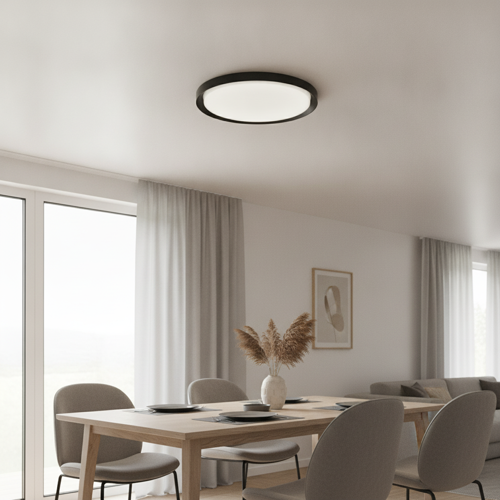 Lyora PlafonniereTroy zwart Ø 56cm - 110504