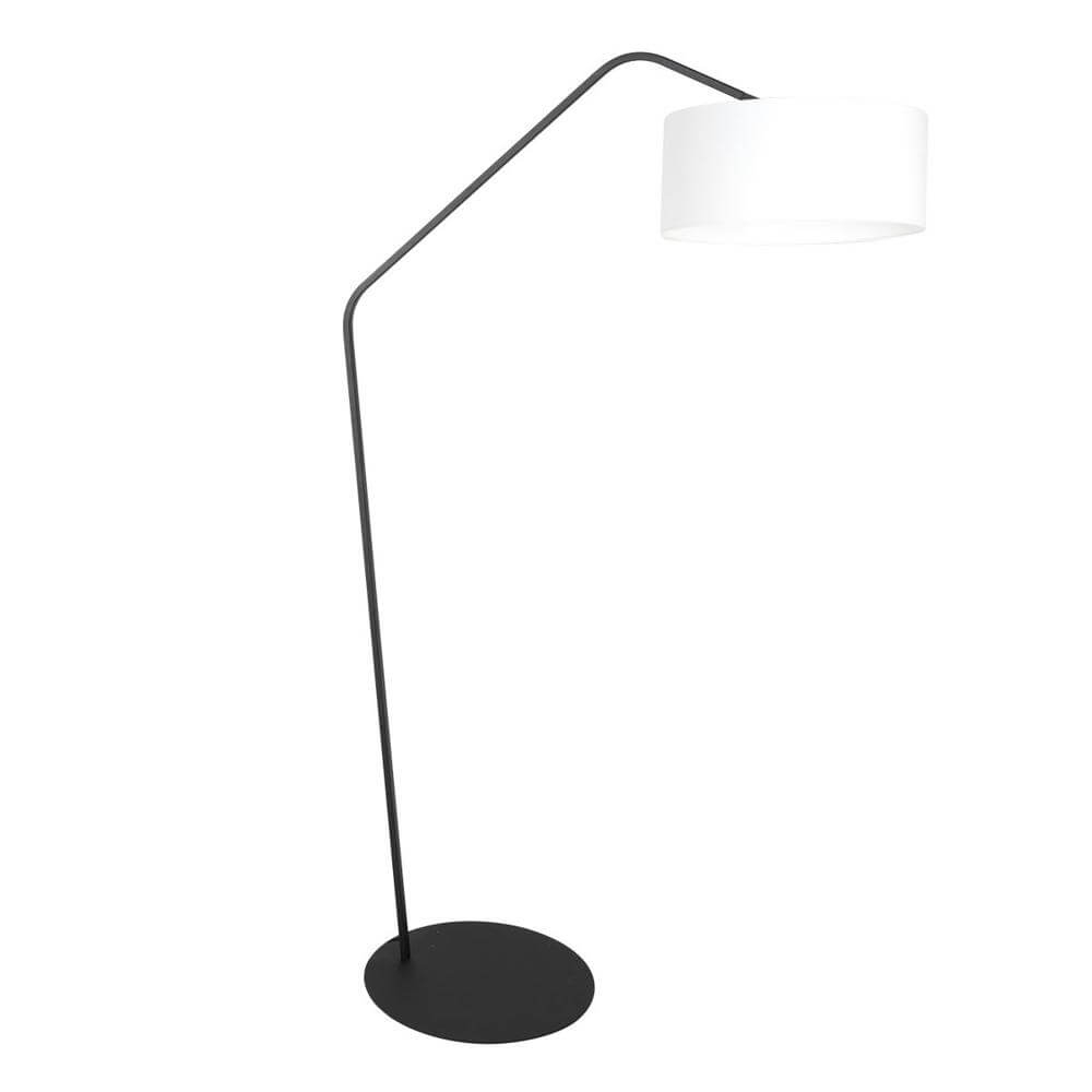 Steinhauer VloerlampZig-Zag zwart met witte kap Ø 50cm - 4244ZW