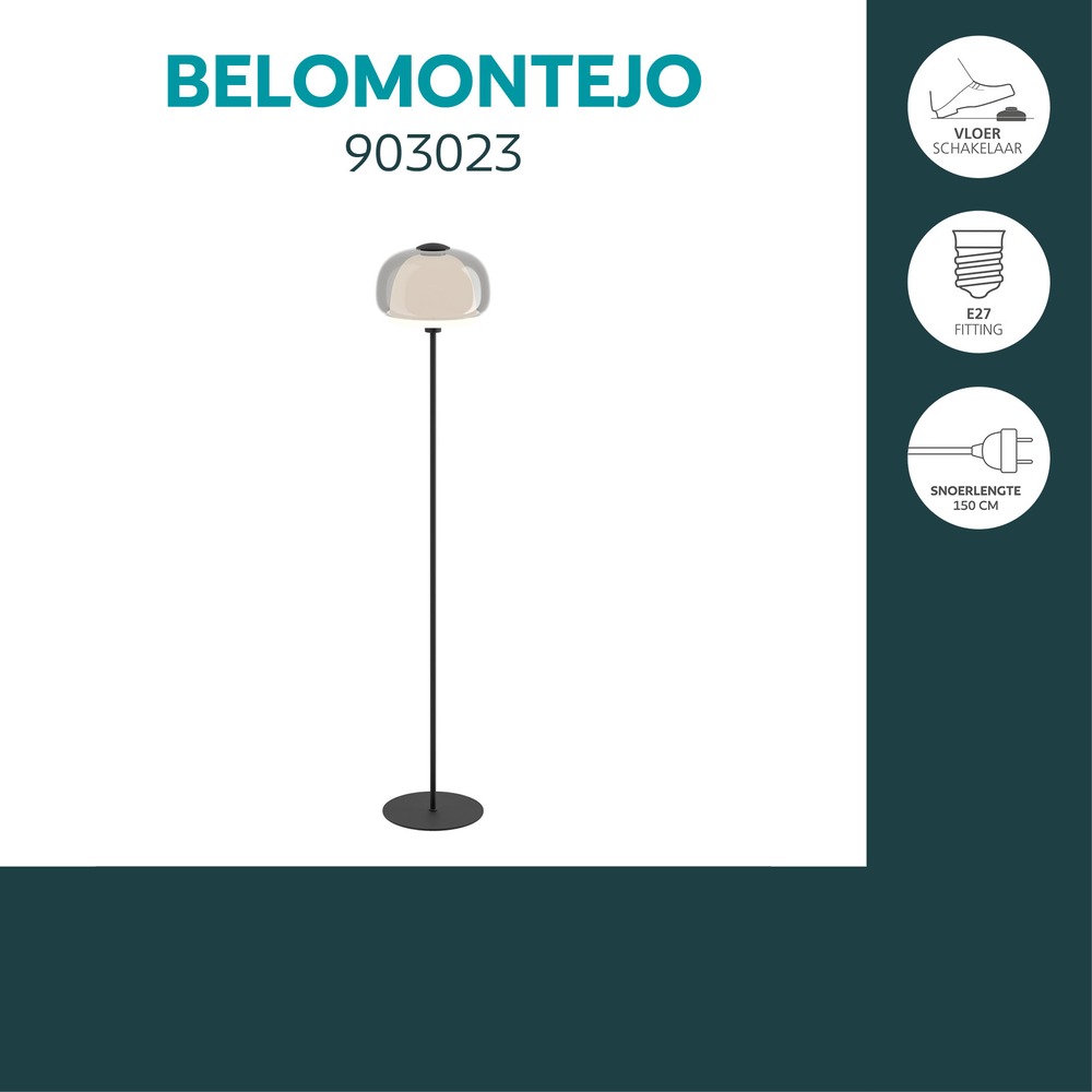 Design vloerlamp Belomontejo zwart Eglo 9008606406746