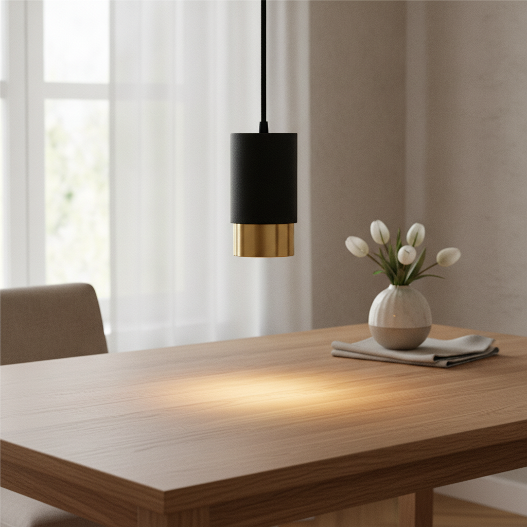Lyora HanglampPongo S enkel 10,8cm zwart met goud - 110582