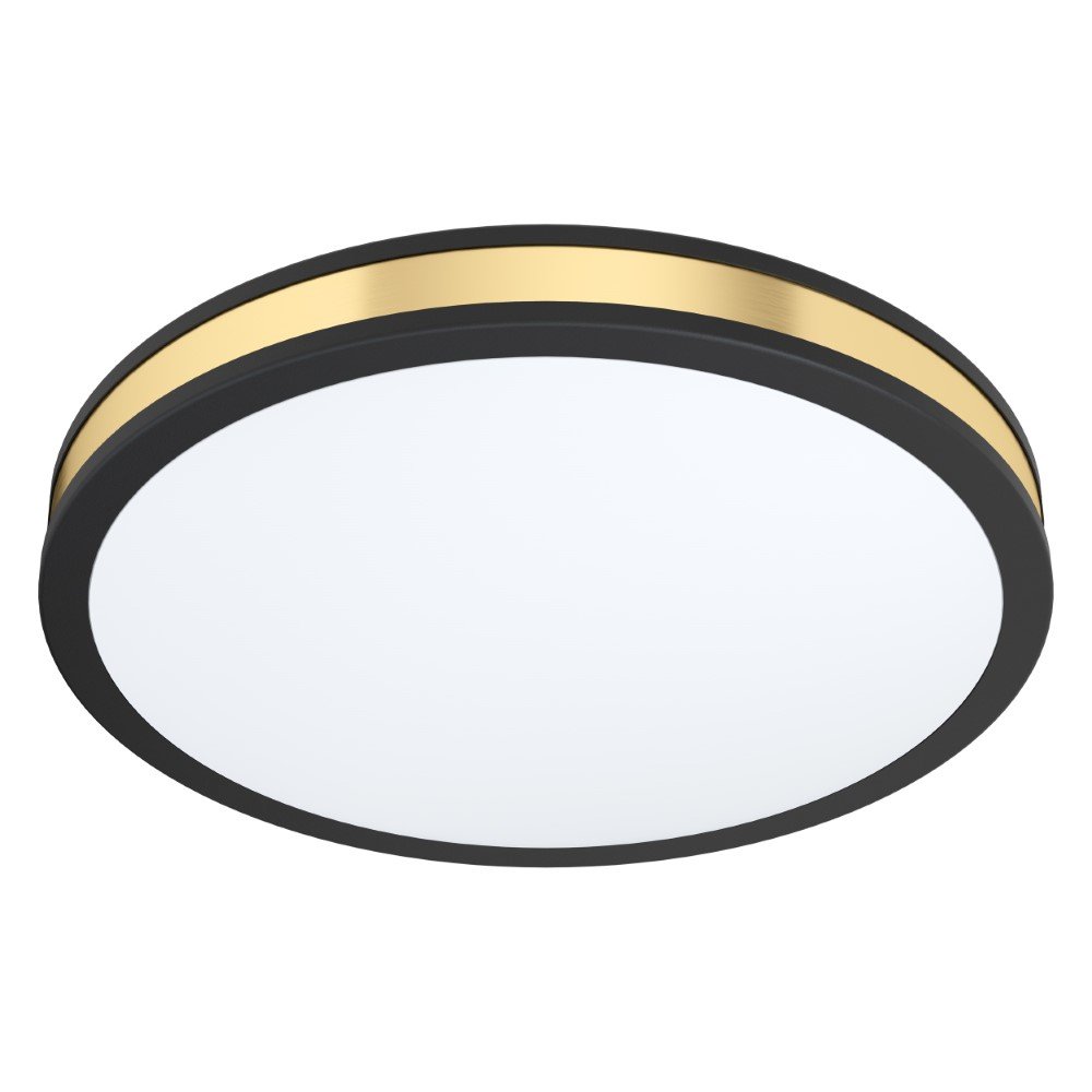 Eglo Zwart met gouden plafondlamp Pescaito Ø 38cm - 99407
