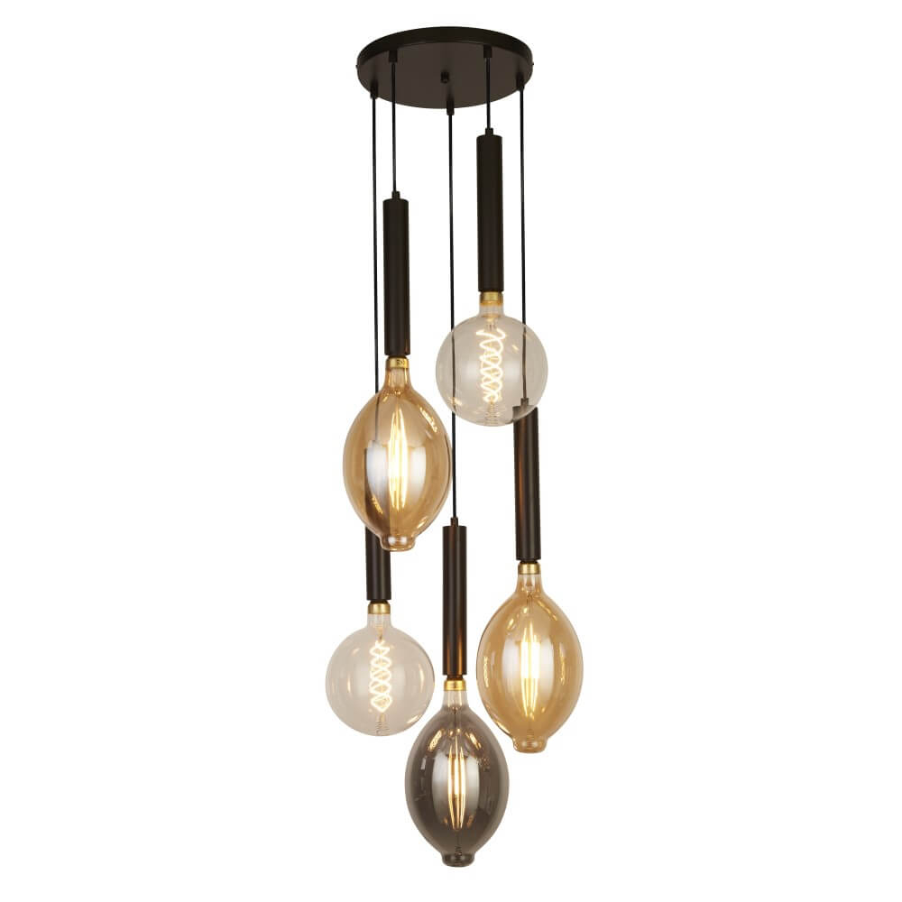 Searchlight Vide hanglampDulwich Ø 30cm - 35721-5BK