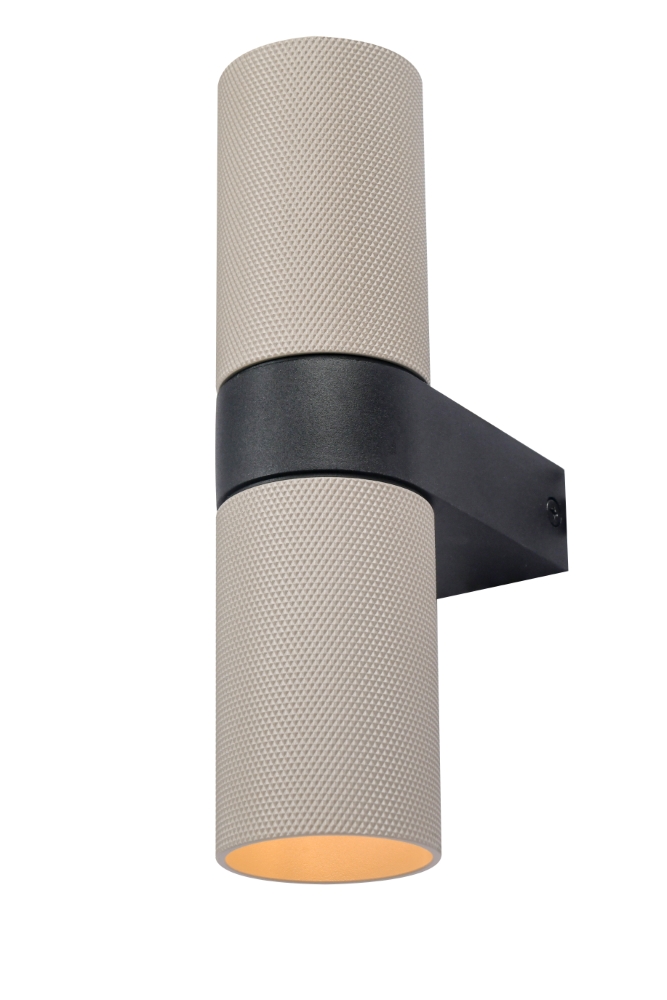 Wandspot structuur Grana Zand met zwart