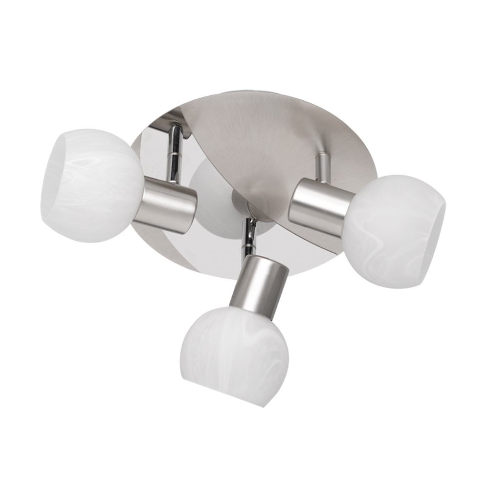 Trio Plafondlamp spotsAntibes 3-lichts nikkel mat - R80173007