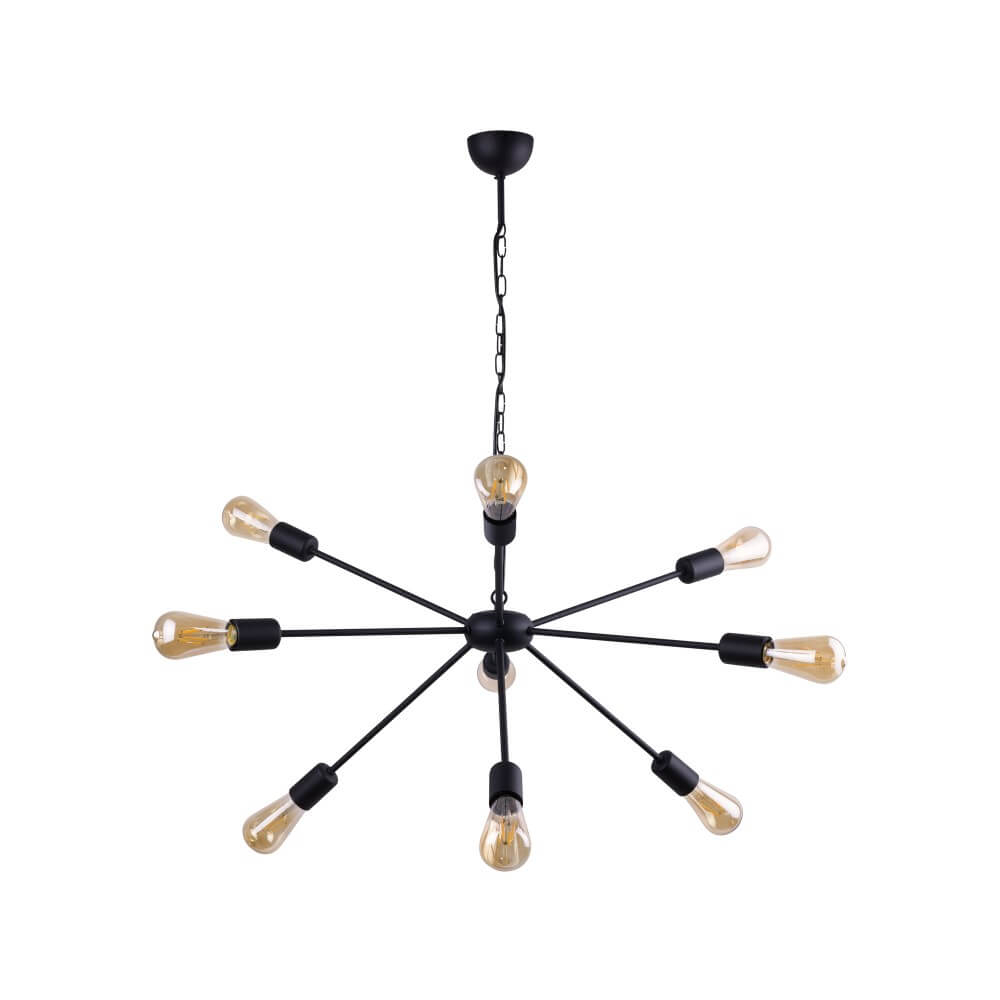 Lyora Zwart hanglampRod met 9 fittingen - 9734