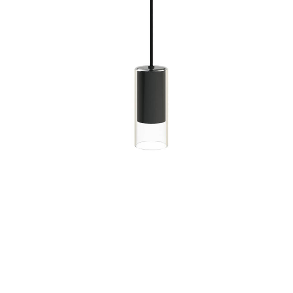 Lyora Zwarte hanglampCylinder met glas - 7866