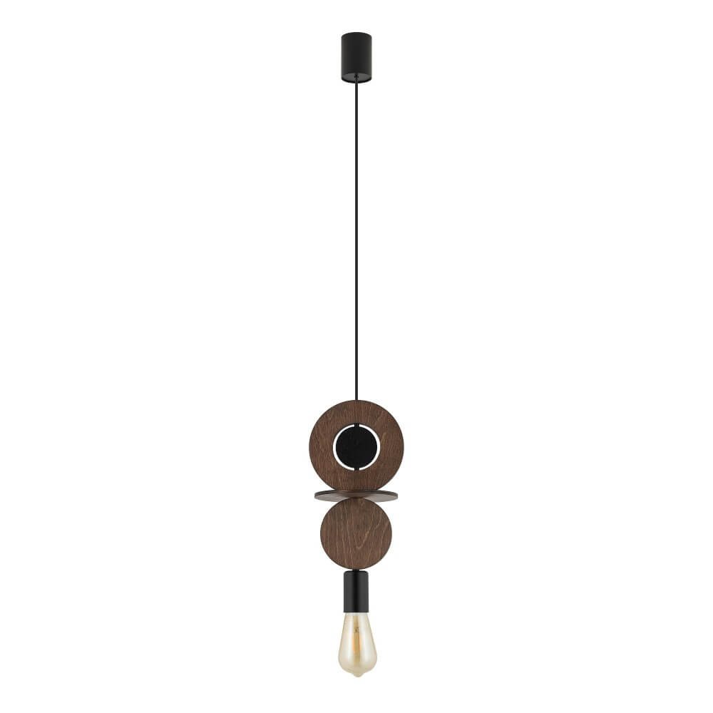 Lyora Design hanglampDrops Wood C 1-lichts hout - 11175 afbeelding