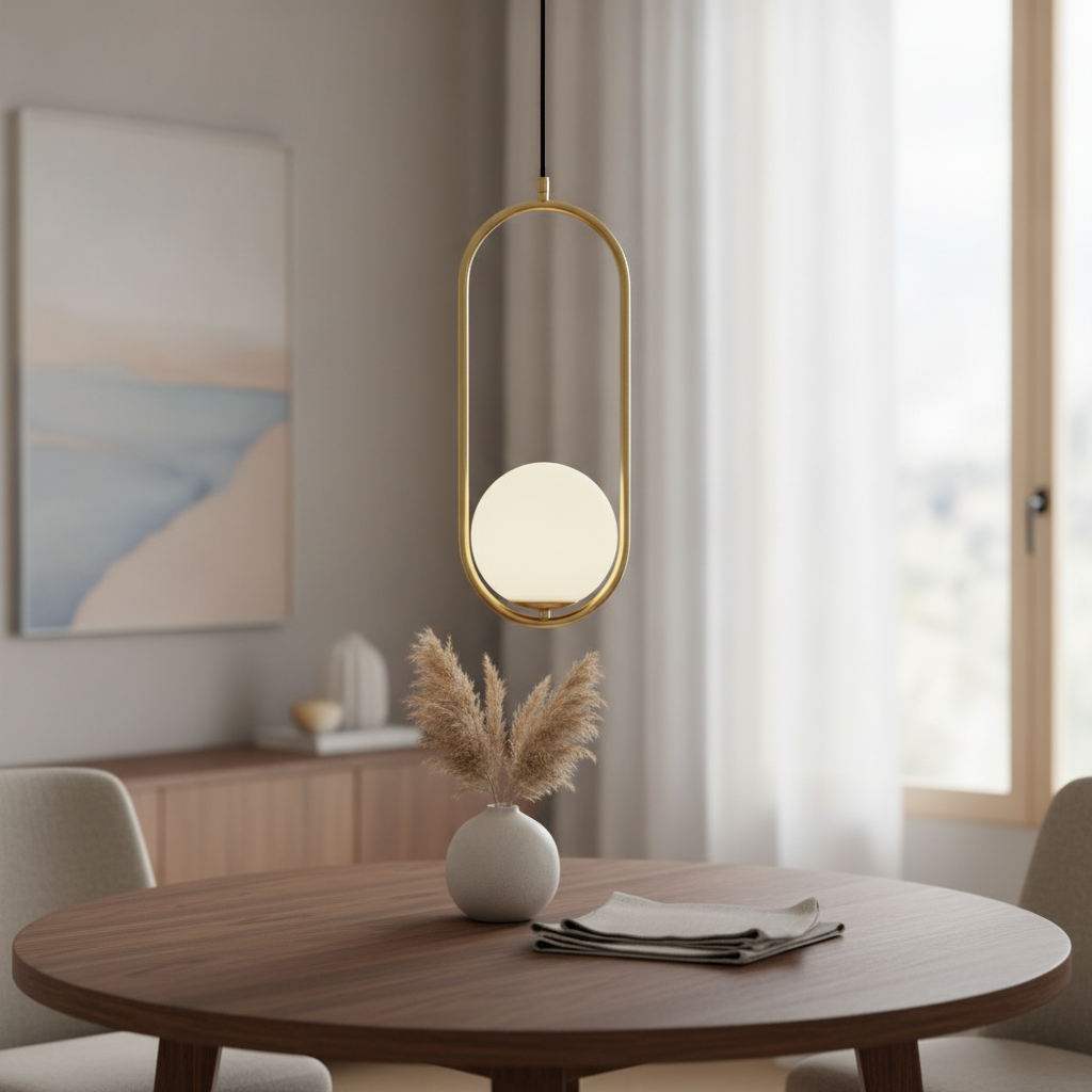 Lyora Design hanglamp Obitar enkel ovaal goud - 110661