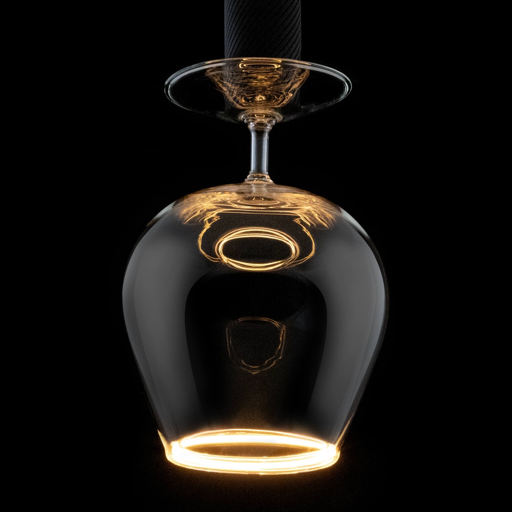 Segula Cognacglas lichtbronFloating helder - 6W - E27 - 600lm - 2200K - Ø 18cm - SG-55469