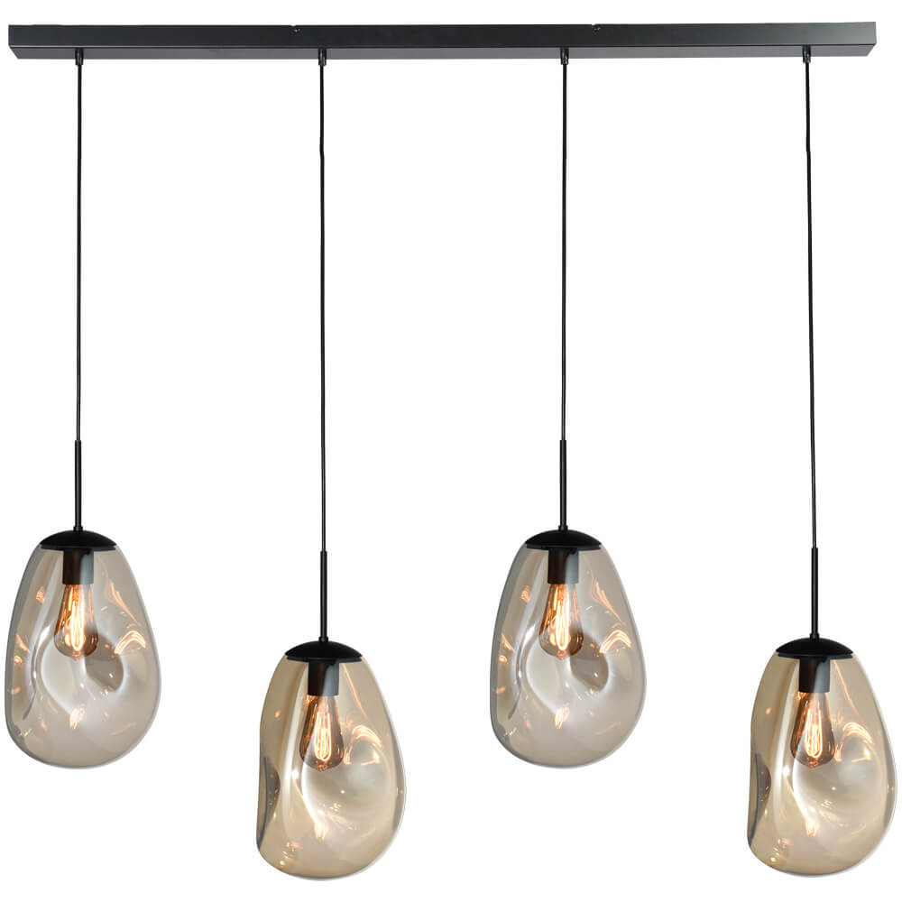 Masterlight Hanglamp Lava 4x goud glas Ø 22,5cm - 2761-05-130-4-02-60