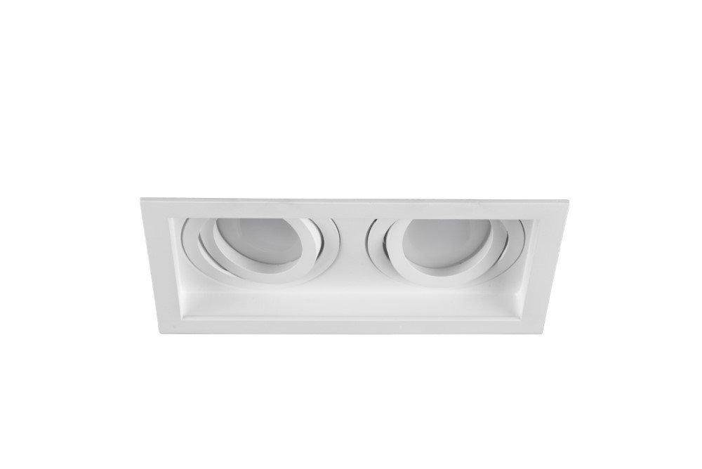 Trio Dubbele inbouwspotKenai richtbaar 2-lichts wit - 651600231