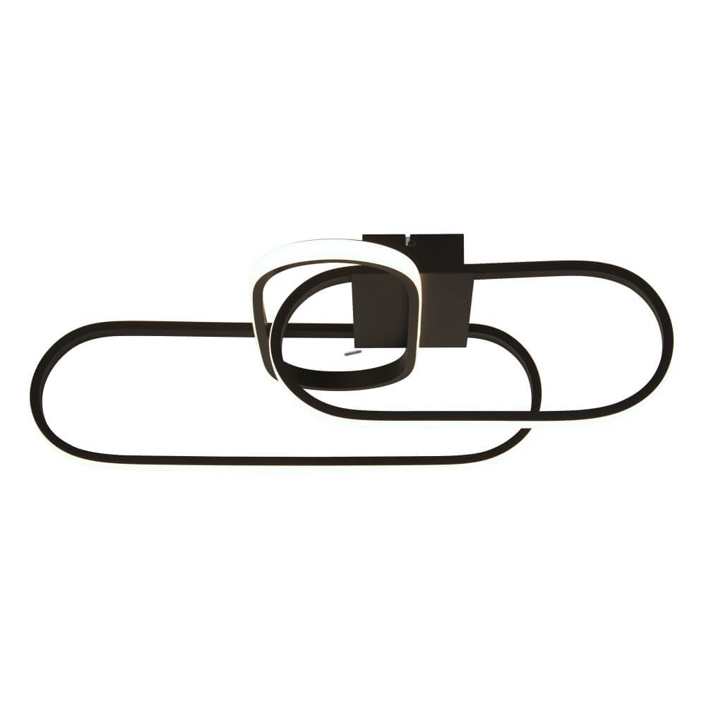 Searchlight Strakke zwarte plafondlamp Clip - 61774BK