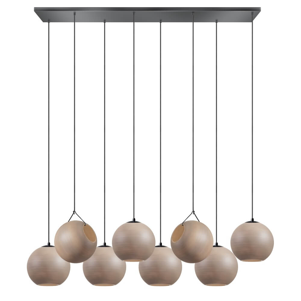 ETH 8-lichts hanglamp Orb Saturn recht met uniek effect - 05-HL4275-3095