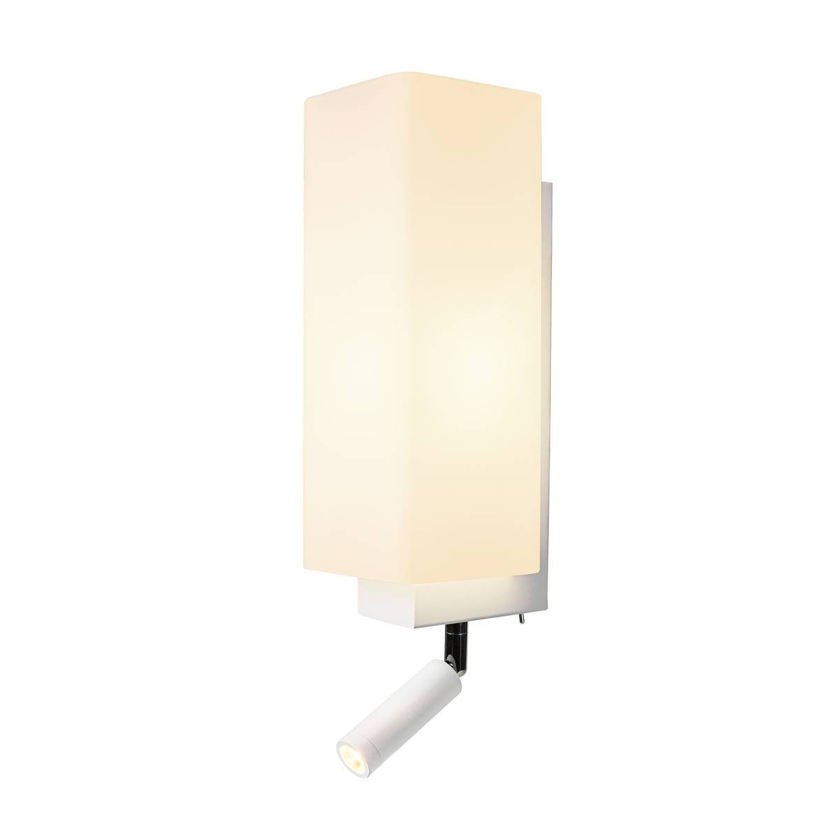 SLV Slaapkamer wandlampQuadrass wit - 1003429