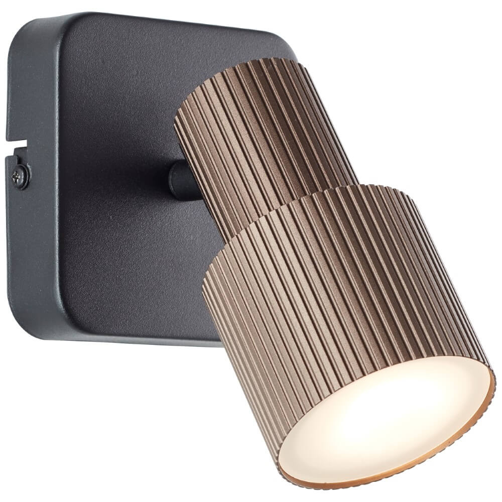 Brilliant OpbouwspotCadiz zwart met brons - G01410/76