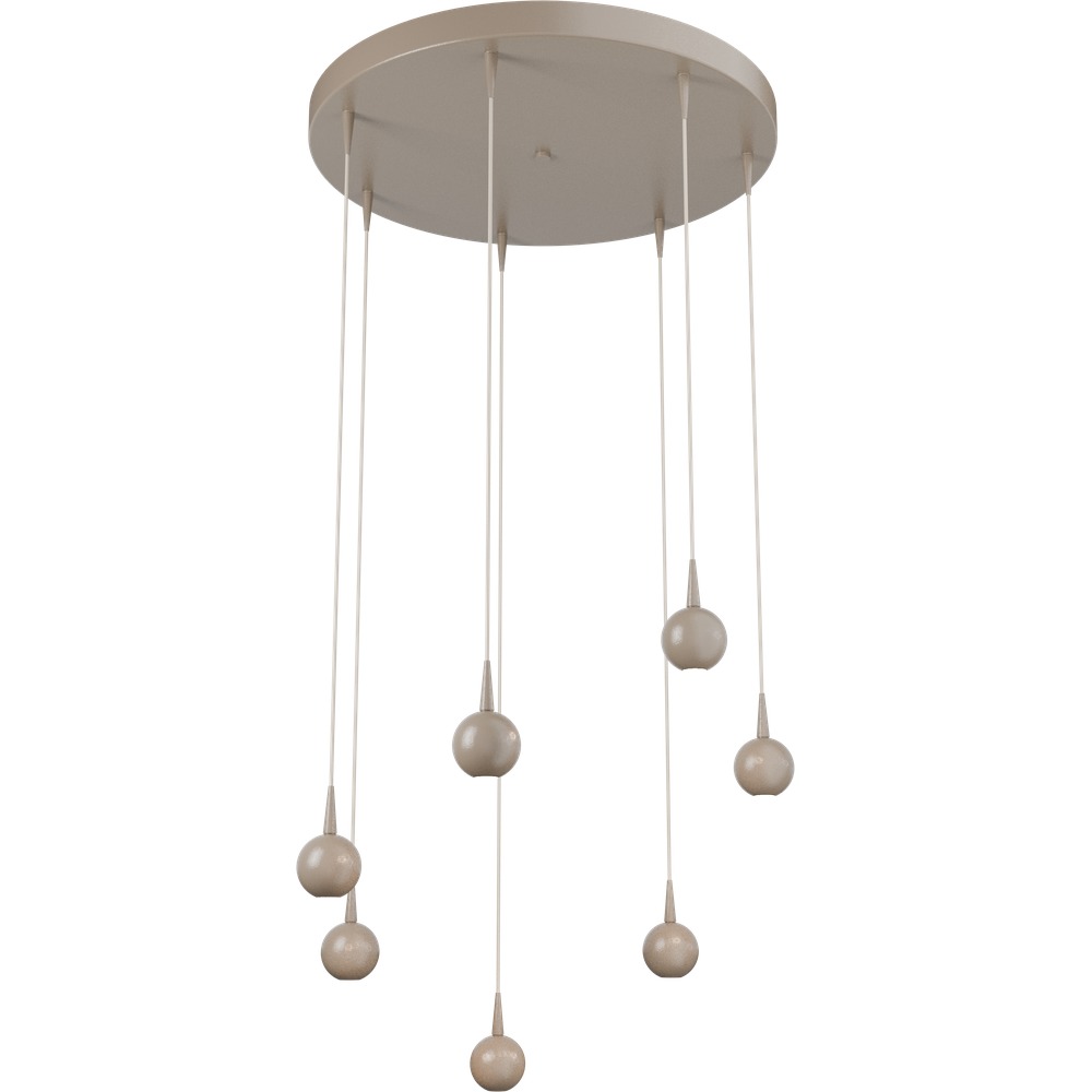 Masterlight 7-lichts hanglamp Talana beige terra Ø 50cm DTW - 2412-36-36-50-7