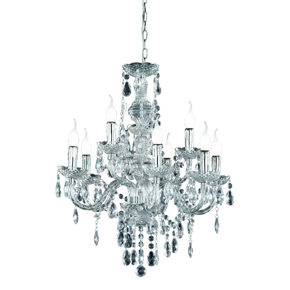 Trio KroonluchterLuster Crystal 61cm 9-lichts transparant - R1169-00