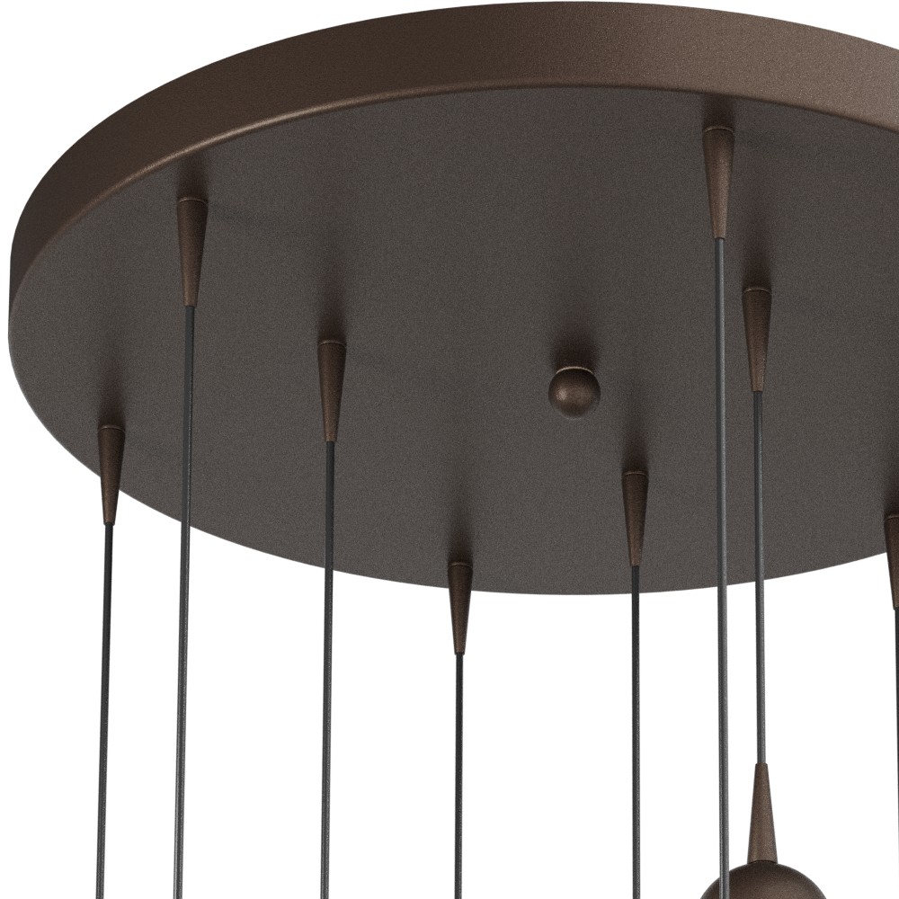 9-lichts hanglamp Talana cacao bruin Ø 50cm DTW Masterlight 8718121399065