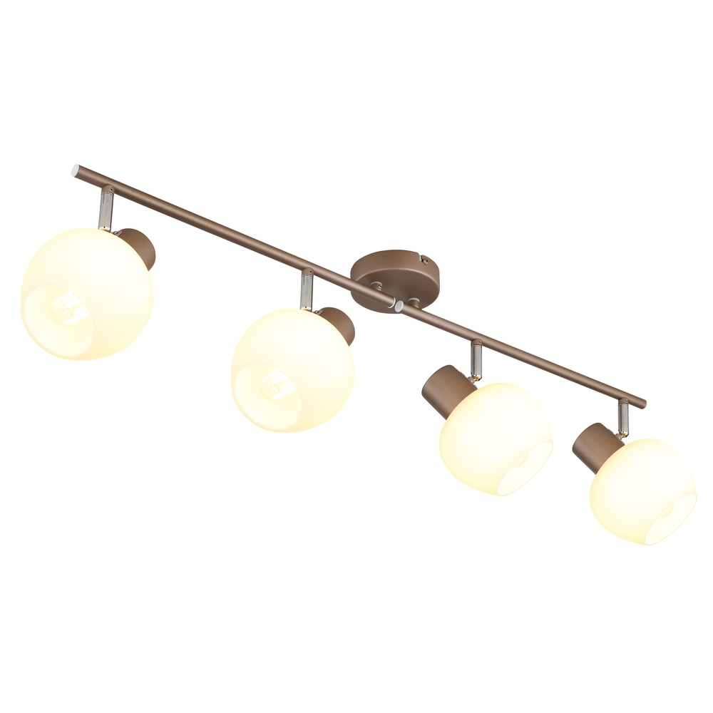 Globo Plafondlamp Eileen 4-lichts koffie bruin - 54662-4