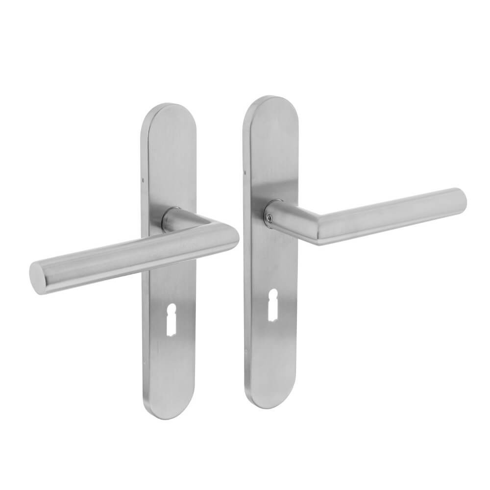 Intersteel Strakke deurklinkHoek 90 sleutelgat 56mm RVS - 0035.129724