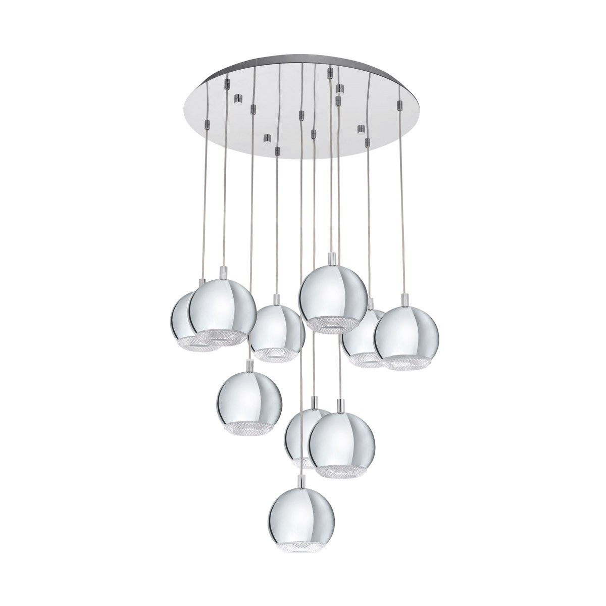 Eglo Led Hanglamp Conessa Vide 10-lichts grijs - 95914