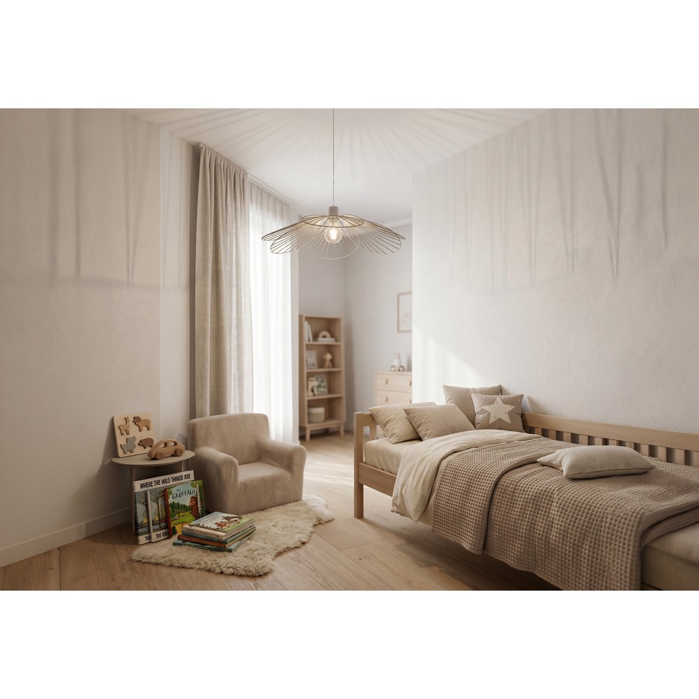Hanglamp Binacua zand bruin Ø 60cm Eglo 9008606405916