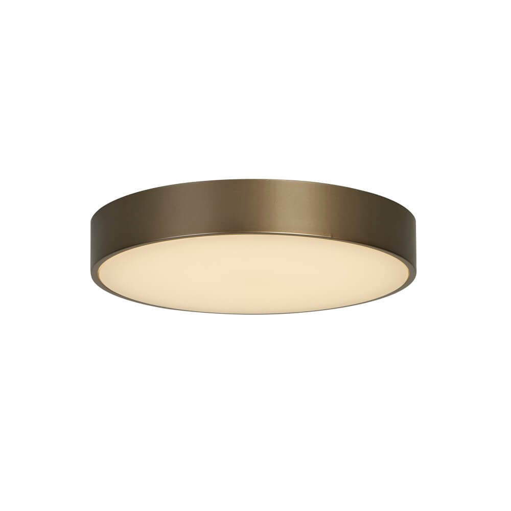 Searchlight Plafondlamp Palma brons met wit venster - 85431BZ