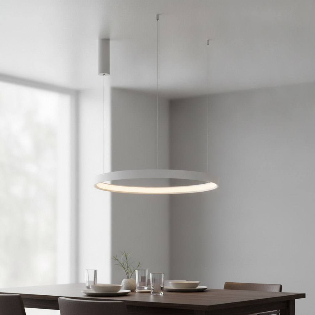 Lyora Ronde hanglampPerrine wit Ø 60cm - 110319