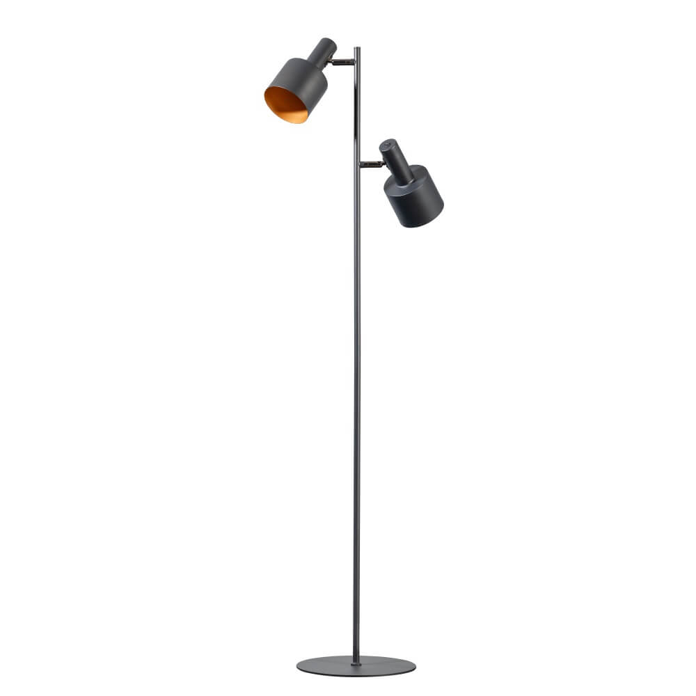 ETH Design vloerlamp Sledge 2-lichts zwart - 05-VL8387-30