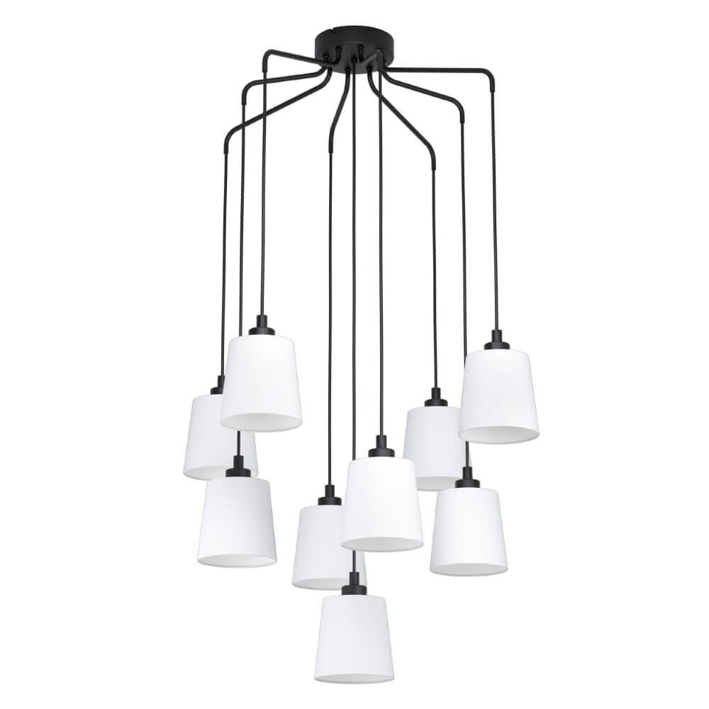 Stars of Light Zwarte hanglampBernabetta met wit glas - 39738