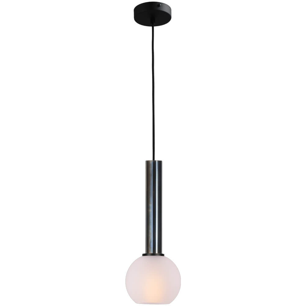 Masterlight Hanglamp Ø 15cm Bella 2 Dappled oil met mat wit glas - 2980-66-06-15