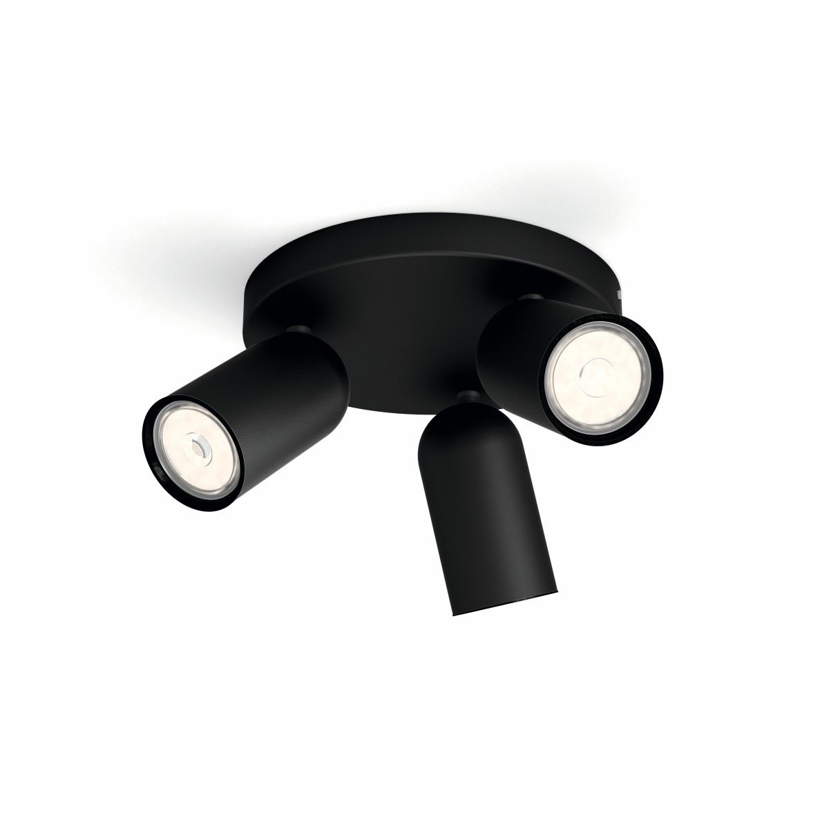 Philips OpbouwspotPongee 3-lichts zwart - 5058330PN