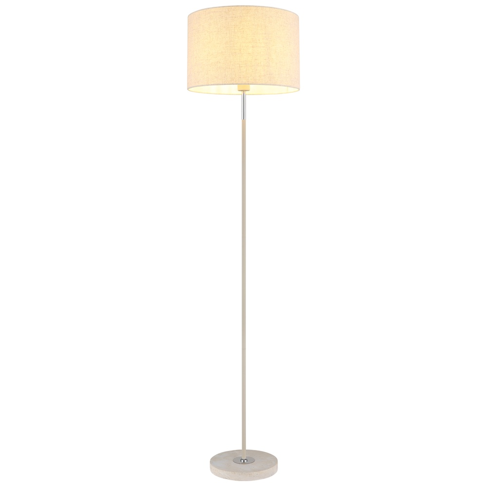 Globo Vloerlamp Deleon zand bruin Ø 40cm - 15968S