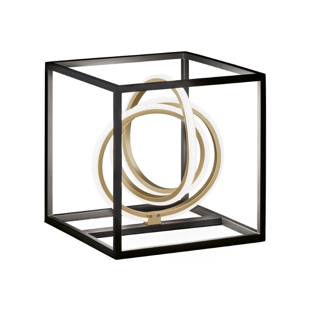 Fischer & Honsel Design tafellampGisi zwart met goud - 50413