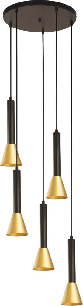 Searchlight Design hanglampMarbles 5-lichts - 13611-5BGO