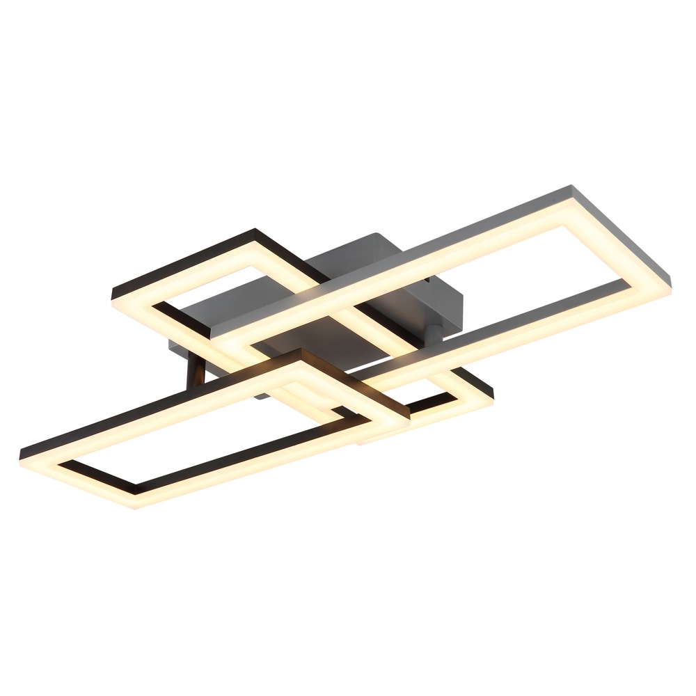 Globo Zwarte design plafondlamp Sapena 61,4 x 34,1cm - 67328-24O