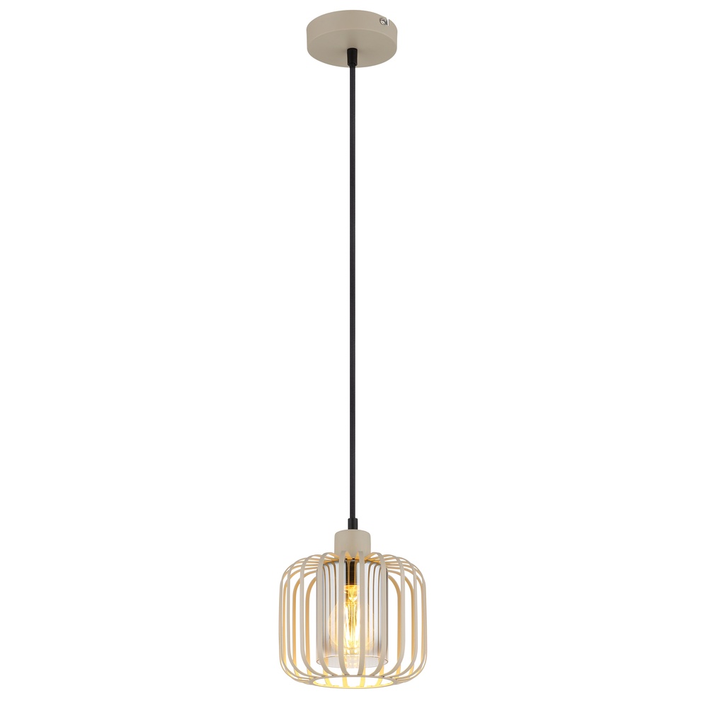 Globo 1-lichts hanglampAlfred zand bruin Ø 18cm - 15758H afbeelding