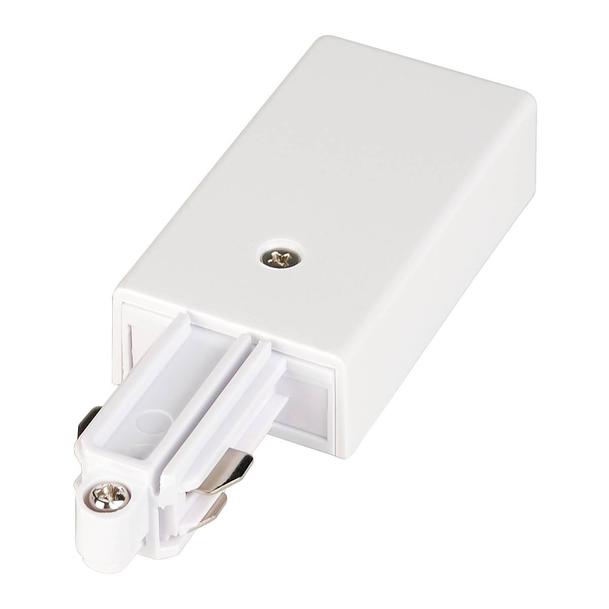 SLV 1-fase Supply 2 voeding aarde rechts wit - 143041